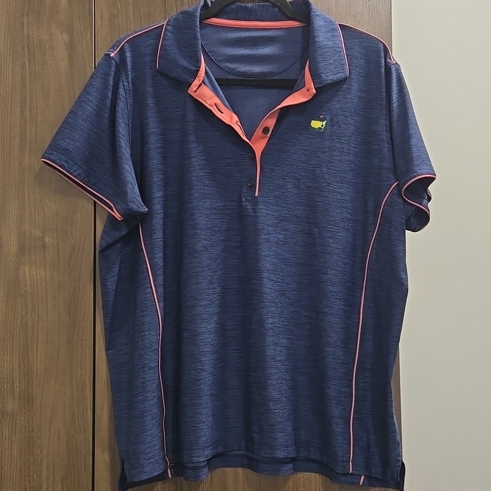 Magnolia Lane-Tech Masters Golf Polo Shirt Short Sleeve Heather Blue-Size 1X - Picture 3 of 17